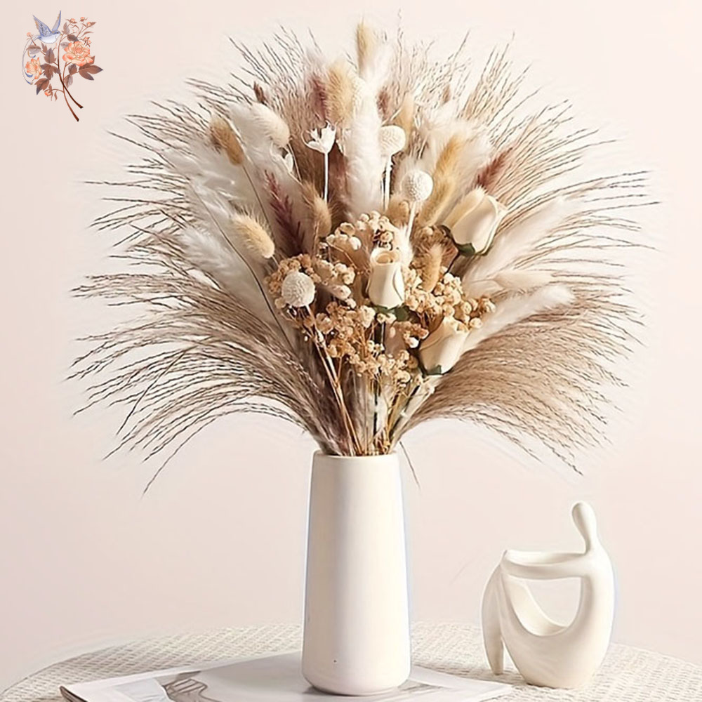 Dried Flower Bunch - 80개 인조 드라이플라워 부케, 인테리어 홈