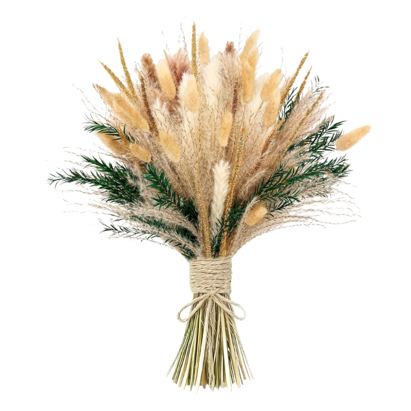Dried Flower Bunch - 대량 100PCS 말린 팜파스 잔디 줄기