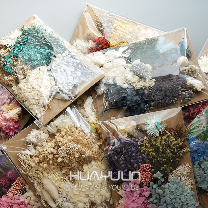 Dried Flower Bunch - 1 팩 인공 식물 말린 진짜