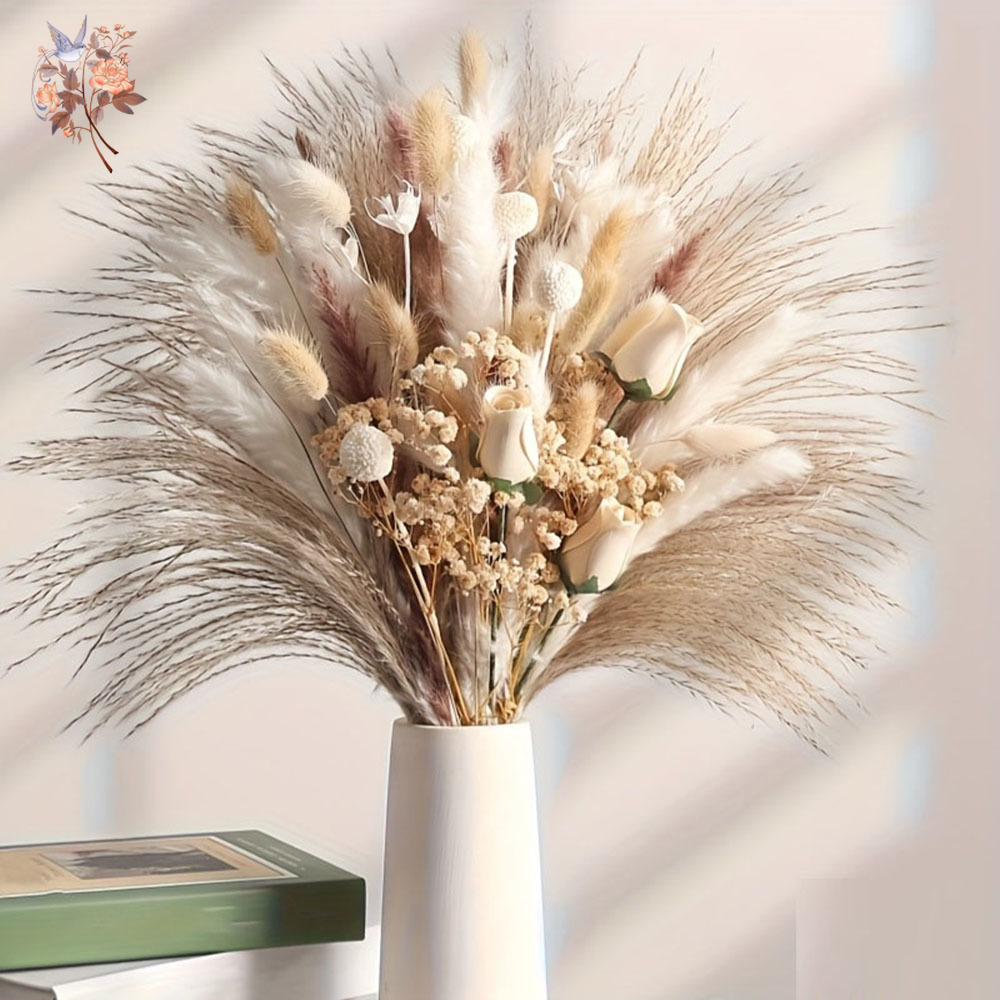 80개 인조 드라이플라워 부케, 인테리어 홈 테이블 장 - Dried Flower Bunch 리뷰 및 가격