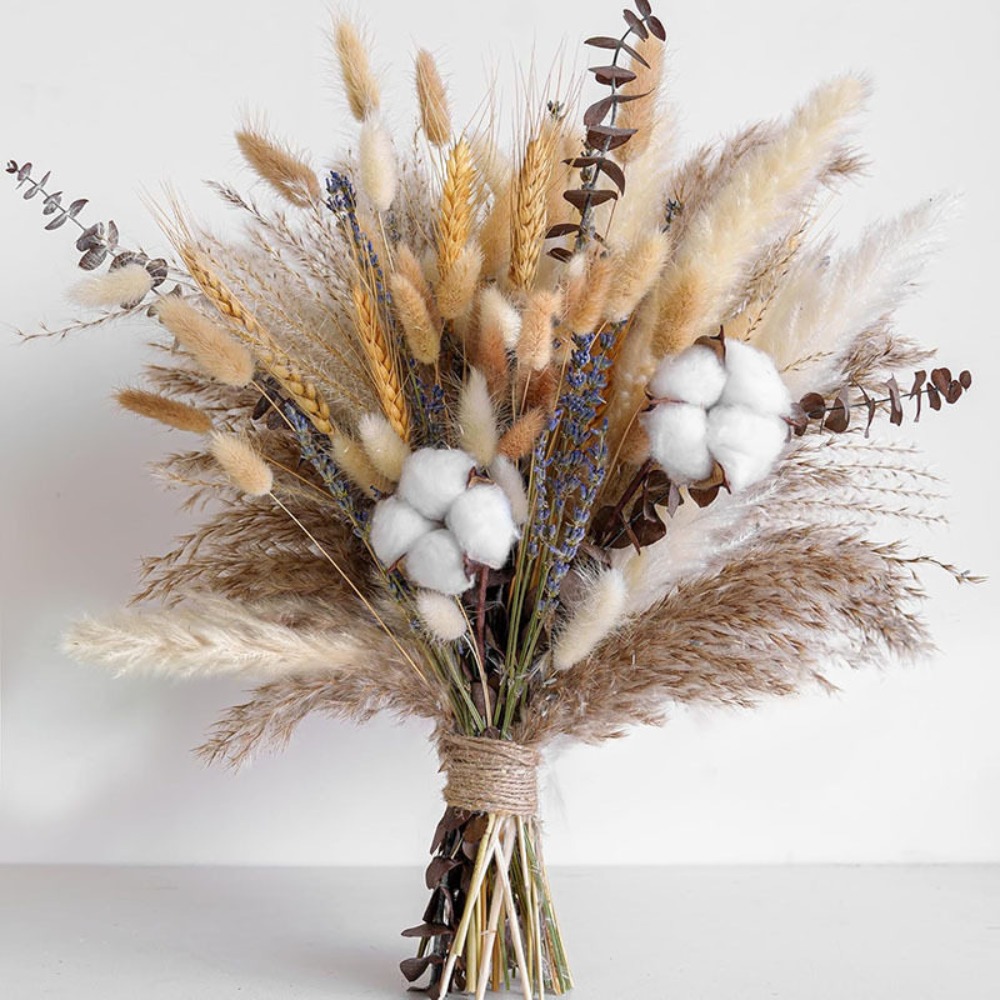 80 조각 자연 말린 꽃 꽃다발 홈 인테리어 팜파스 리 - Dried Flower Bunch 리뷰 및 가격